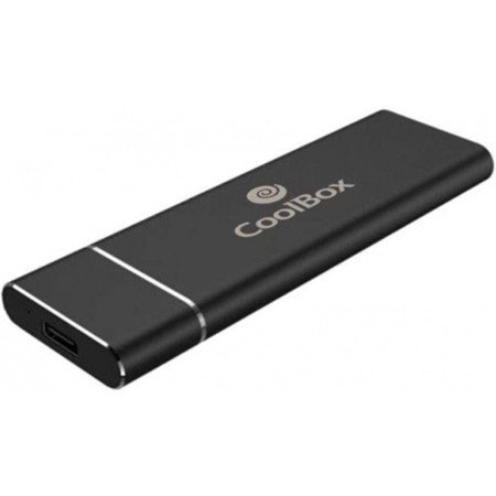 Invólucro do mini disco rígido - hdd - ssd coolbox coo - mcm - sata sata m.2 usb 3.1 gen 2 alumínio preto