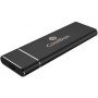 Invólucro do mini disco rígido - hdd - ssd coolbox coo - mcm - sata sata m.2 usb 3.1 gen 2 alumínio preto
