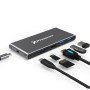 Caixa externa Phoenix para disco m.2 com hub tipo c 6 em 1