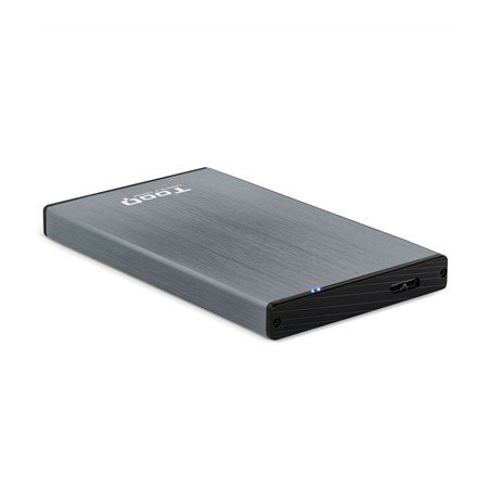 Caixa externa tooq tqe - 2527g para hhd - ssd 2,5 polegadas 9,5 mm sata usb 3.0 cinza