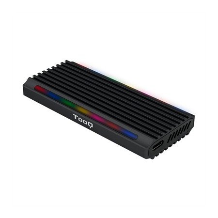 caixa externa tooq tqe - 2222b shinobi para ssd m.2 usb tipo c rgb preto