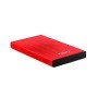 Caixa externa tooq tqe - 2527r para hdd 2.5 polegadas 9.5mm sata 3 usb 3.2 vermelho