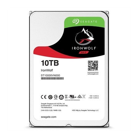 Disco rígido interno hdd seagate ironwolf nas st10000vn000 10 tb 3,5 polegadas 7200 rpm - 256 mb - sata3