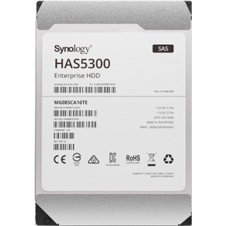 Disco rígido interno hdd synology has5300 - 8t 8tb 3,5 polegadas 256mb 7200rpm sas 12gb - s