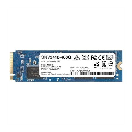 Disco rígido interno ssd synology snv3410 - 400g 400gb m.2 nvme pci express 3.0