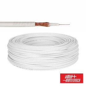 Cabo Mini Coaxial 75 Ohm Ø3Mm Branco