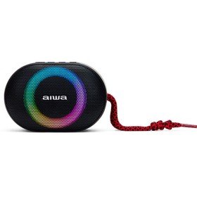 Coluna portátil aiwa bst - 330 10w rms bluetooth vermelho e preto