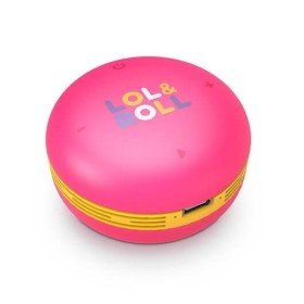 Energy sistem lol&roll pop alto-falante infantil rosa 5w - tws - bluetooth 5.0 - usb - c