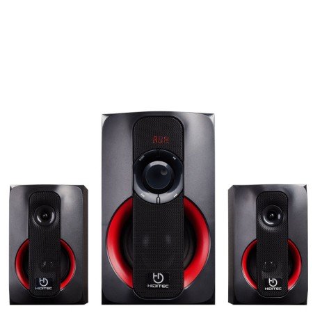 Hiditec 2.1 multimídia h400 80w bluetooth usb sd alto-falantes de rádio