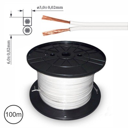 Cabo Coluna 2X1.5Mm Branco Paralelo