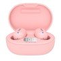 Fones de ouvido sem fio aiwa ebtw - 150 bluetooth rosa + estojo de carregamento