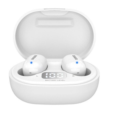 Fones de ouvido sem fio aiwa ebtw - 150 bluetooth branco + estojo de carregamento