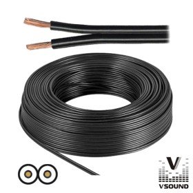 Cabo Coluna 2X0.50Mm Preto Paralelo Vsound