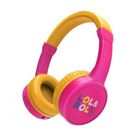 Fones de ouvido supraurais micro energy sistem lol&roll pop rosa - bt 5.1 - conector de 3,5 mm - multiplataforma