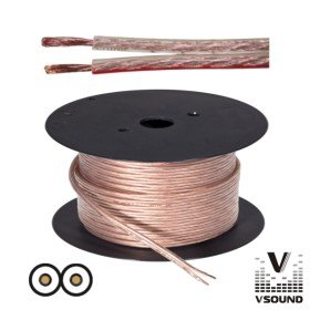 Cabo Coluna 2X0.50Mm Transparente Paralelo Vsound