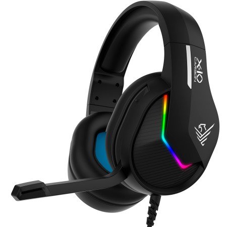 Fones de ouvido para jogos phoenix x - io multiplataforma pretos com cabo jack e adaptador