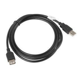 Cabo de extensão Lanberg USB 2.0 macho fêmea 1,8m preto