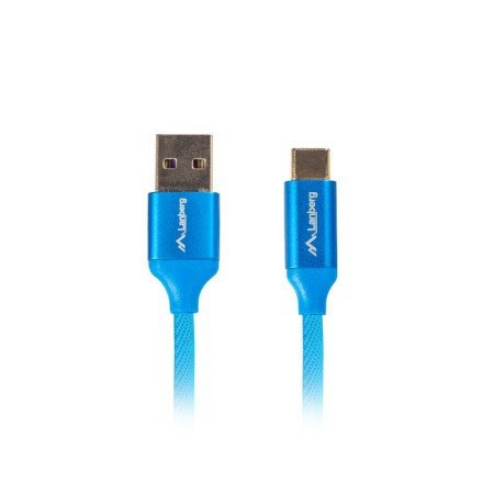 Lanberg usb 2.0 cabo macho - usb tipo c macho carga rápida 3.0 1,8m azul
