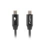Lanberg usb tipo c cabo 0,5m - macho - macho - carga rápida - preto