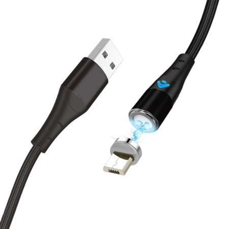 3a carregamento rápido e cabo de dados - magnético - micro usb - 1 m