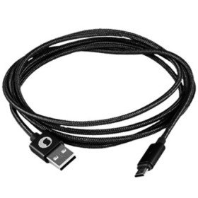 Cabo de luxo prateado ht miicro usb smart led - macho - macho - 1,5m - cinza escuro