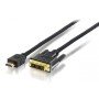 Cabo HDMI equipar macho para dvi macho 1,8 m