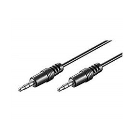 Cabo de áudio ewent jack 3,5 macho macho 1,5 metros preto