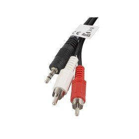 Lanberg cabo estéreo mini jack 3,5mm - 2x rca macho 2m