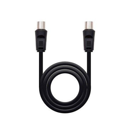 Cabo de antena de TV nanocabo 75 ohm m - h 1,8 m - preto