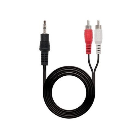 Cabo de áudio 1xjack 3,5 a 2xrca 3m nanocabo macho - macho