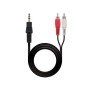 Cabo de áudio 1xjack 3,5 a 2xrca 3m nanocabo macho - macho
