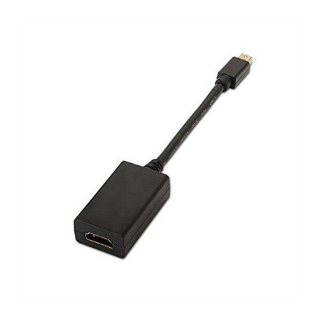 Nano cabo mini displayport para conversor hdmi macho - fêmea 15cm preto