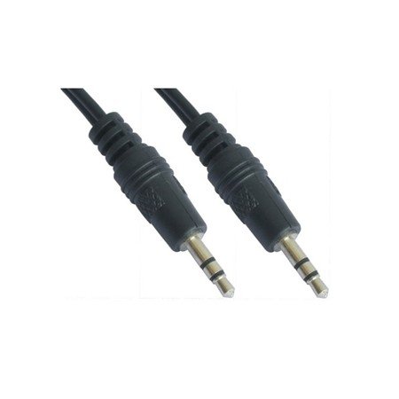 Cabo de áudio estéreo nanocabo de 3,5 mm 5 m - macho - macho - preto