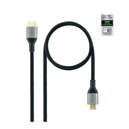 Cabo HDMI 2.1 nanocabo 1m - macho - macho - preto