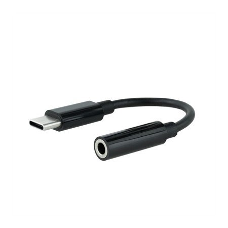 Cabo adaptador usb tipo ca jack 3,5mm nanocabo 0,11m - macho - fêmea - preto