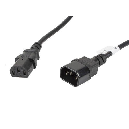 Cabo de extensão lanberg cpu fonte de alimentação iec320 c13 h - iec320 c14 m vde 5m