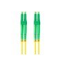 Fibra óptica patch cord lc - apc lanberg 1m mono duplex g657a1 lszh amarelo