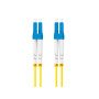 Fibra óptica patch cord lc-upc lanberg 2m mono duplex g657a1 lszh amarelo
