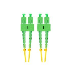 Patch cord de fibra óptica sc - apc lanberg 2m mono duplex g657a1 lszh amarelo