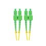 Patch cord de fibra óptica sc - apc lanberg 2m mono duplex g657a1 lszh amarelo