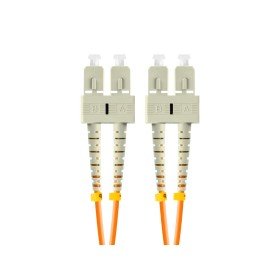 Fibra óptica patch cord sc - upc lanberg 2m multi duplex om2 50 - 125 lszh laranja