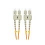 Fibra óptica patch cord sc - upc lanberg 2m multi duplex om2 50 - 125 lszh laranja