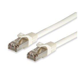 Patch cord de cabo vermelho rj45 s - ftp cat7 0,5m branco