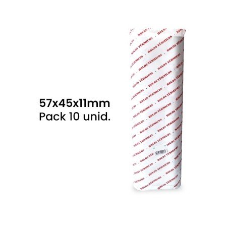 Rolo de Papel Térmico 57x45x11 - Pack 10