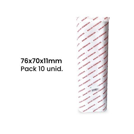 Rolo de Papel Térmico 76x70x11 - Pack 10