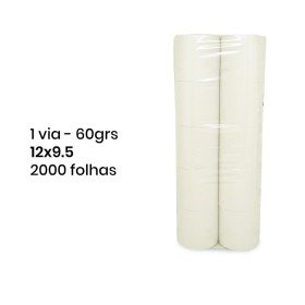 Papel de Computador 12x9.5 - 1 via Branco - 60grs - 2000 Folhas
