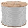 Bobina cat.6a lanberg ftp 305m rj45 cobre sólido lszh cpr fluke teste awg24 cinza