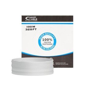 Bobina de cabo de rede utp cat6 rj45 nanocabo 100m rígido awg24