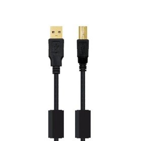 Cabo de ferrite usb(a) 2.0 para usb(b) 2.0 nanocabo 5m preto macho - macho