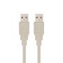 Cabo USB tipo a 2.0 para usb tipo a 2.0 nanocabo 1m bege macho - macho